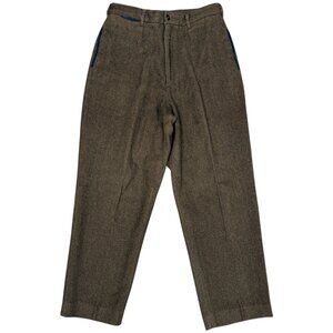 L.L. BEAN Women's VINTAGE Herringbone Wool/Cashmere Pants Lined | Size 12
